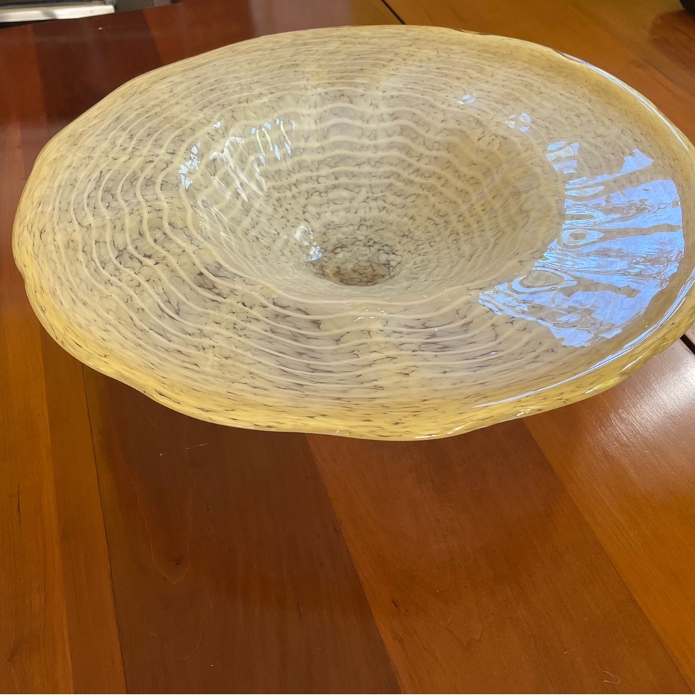 Hard to find 20 inch Dale Tiffany Favrile glass platter wall art
